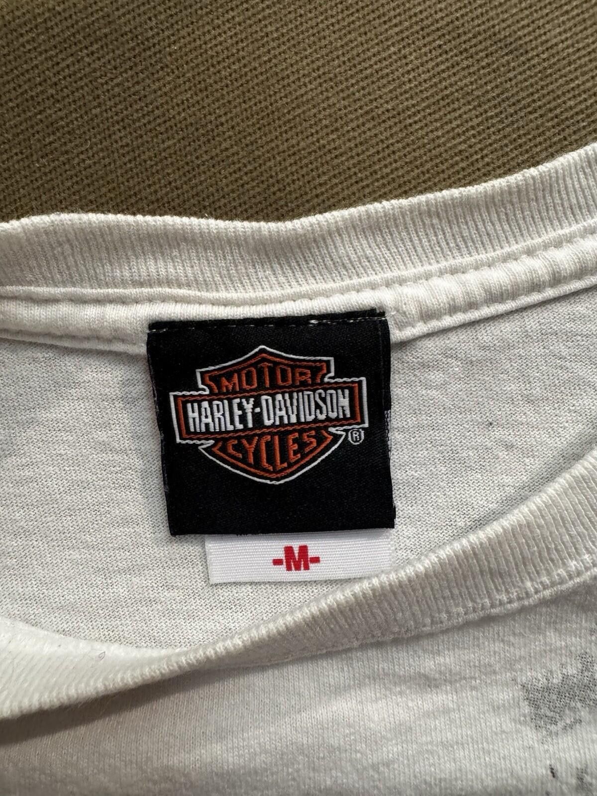 Harley Davidson Vintage 90s Y2K Harley-Davidson Screamin' Eagle T-Shirt M Size ONE SIZE - 5 Thumbnail
