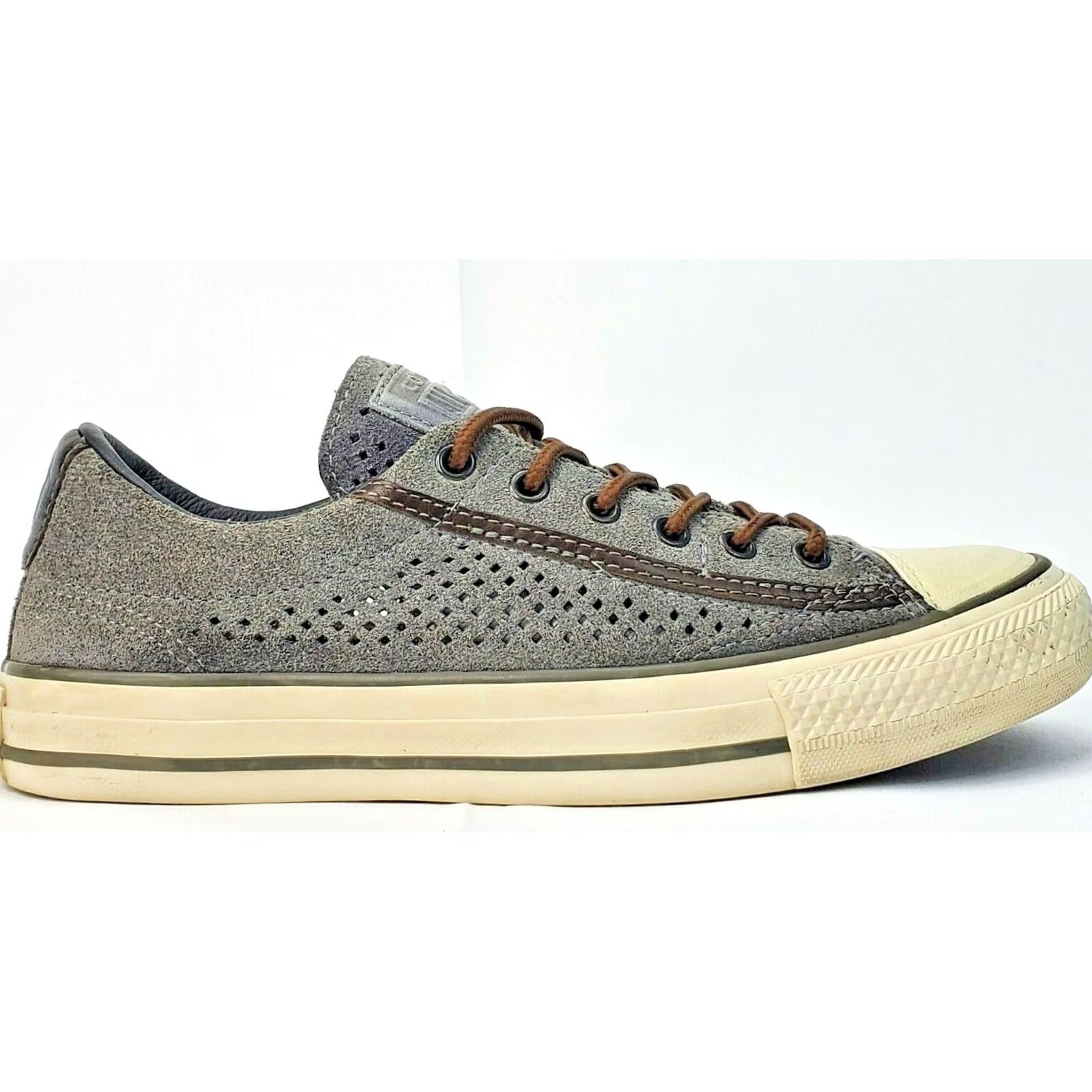 Converse CONVERSE John Varvatos Chuck Taylor Perforated Suede Leather Women Gray Size 6 - Nike? Size US 6 / IT 36 - 7 Thumbnail