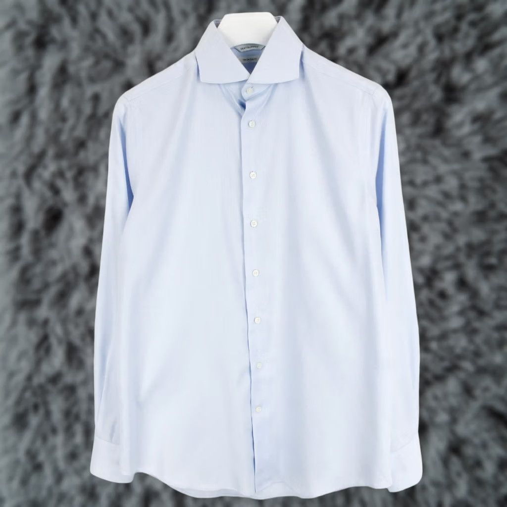 Suitsupply SUITSUPPLY Slim Fit Formal Shirt Men's 39 Button Up Cotton Blue Size 40R - 1 Thumbnail