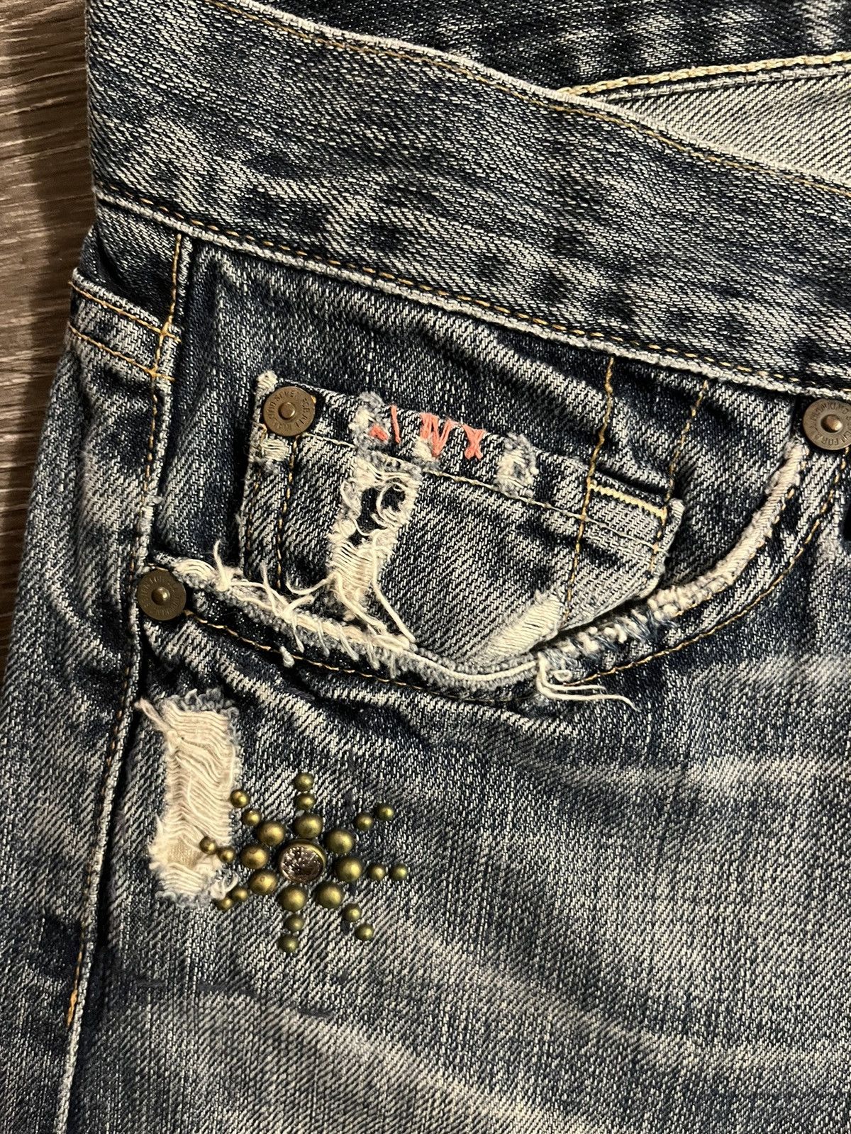 7 For All Mankind × The Great China Wall Great China Wall x Seven for all Mankind Studded Jeans Size US 30 / EU 46 - 3 Thumbnail