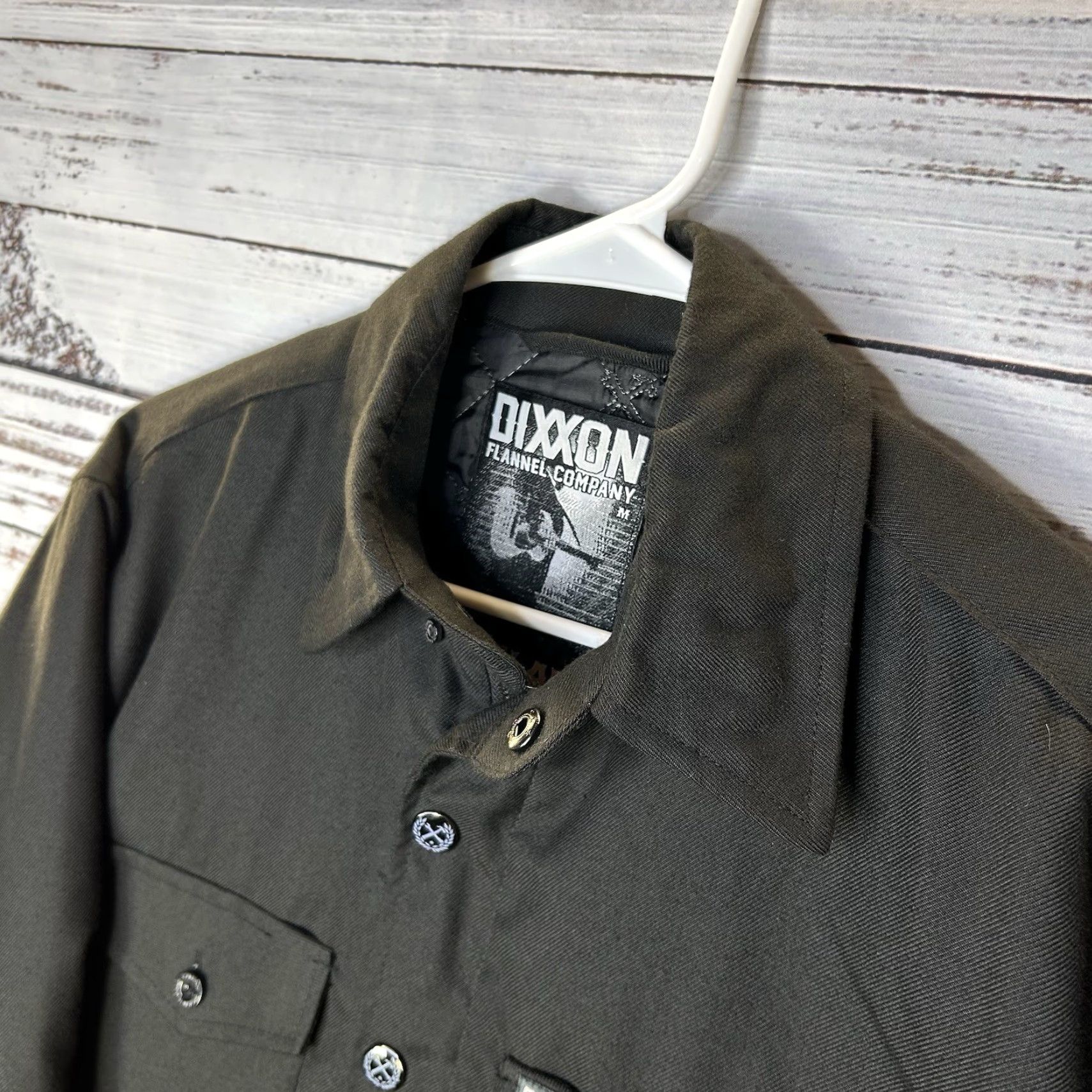 CO Dixxon Flannel Co Outlaw Jacket Snap Up Full-Zip Coat Quilted Lined Men’s Medium Black Size US M / EU 48-50 / 2 - 3 Thumbnail