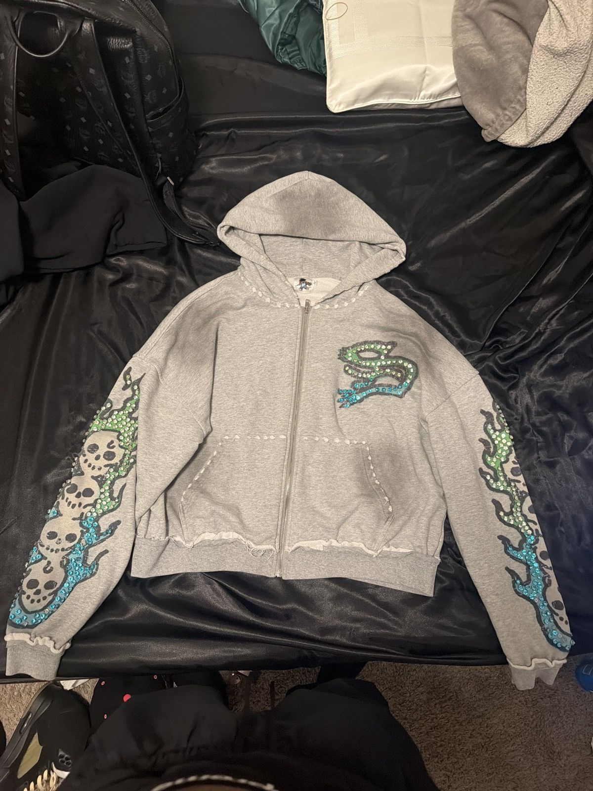 Other Grey Dead Flame Zipup Jacket Suckafree Size US L / EU 52-54 / 3 - 2 Thumbnail