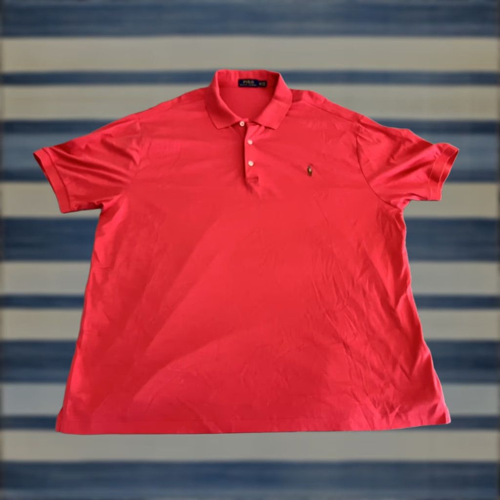 Polo Ralph Lauren Polo Ralph Lauren Polo Shirt Mens 3XB Pink Big 3X Short Sleeve Cotton Polo Shirt Pink Mens 3XB Polo Ralph Lauren Size US XXL / EU 58 / 5 - 1 Thumbnail