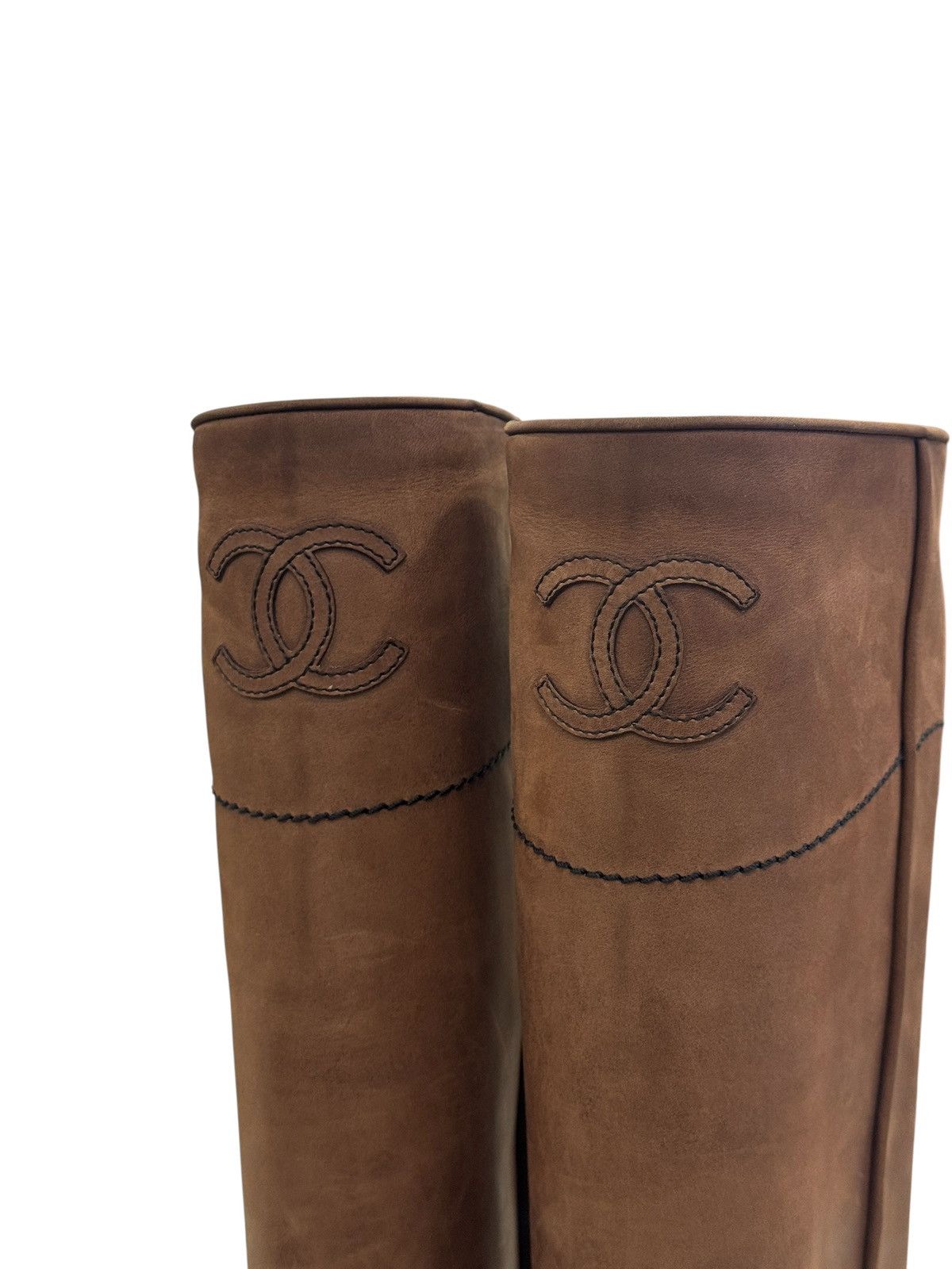 Chanel Chanel Light Brown High Boots Size US 5 / IT 35 - 4 Thumbnail