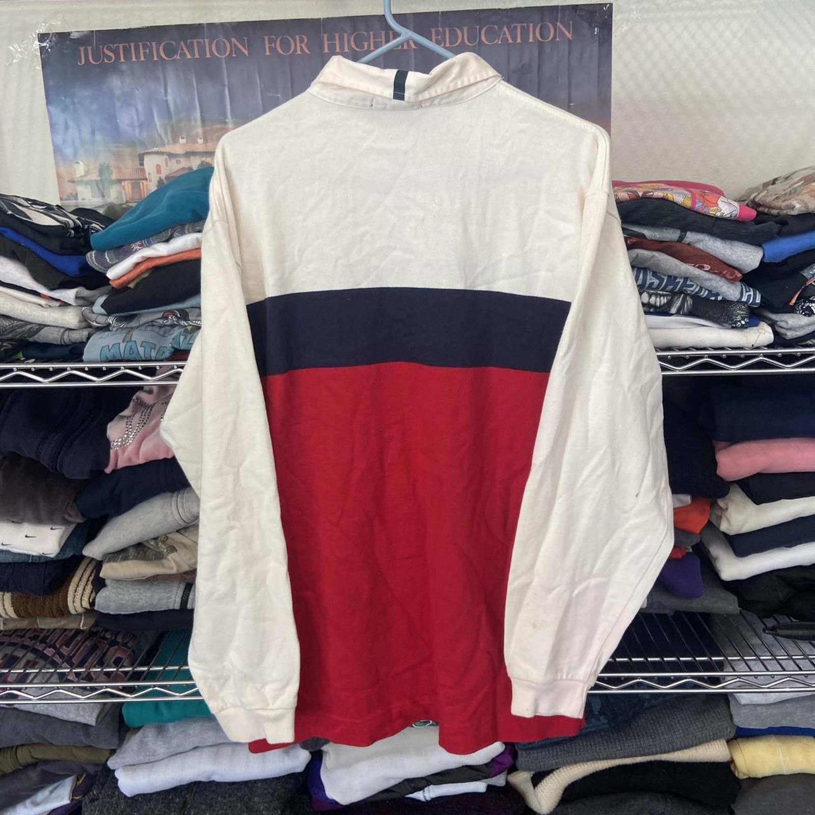 Nautica vtg Nautica white and red long sleeve polo shirt size large Size US L / EU 52-54 / 3 - 4 Thumbnail