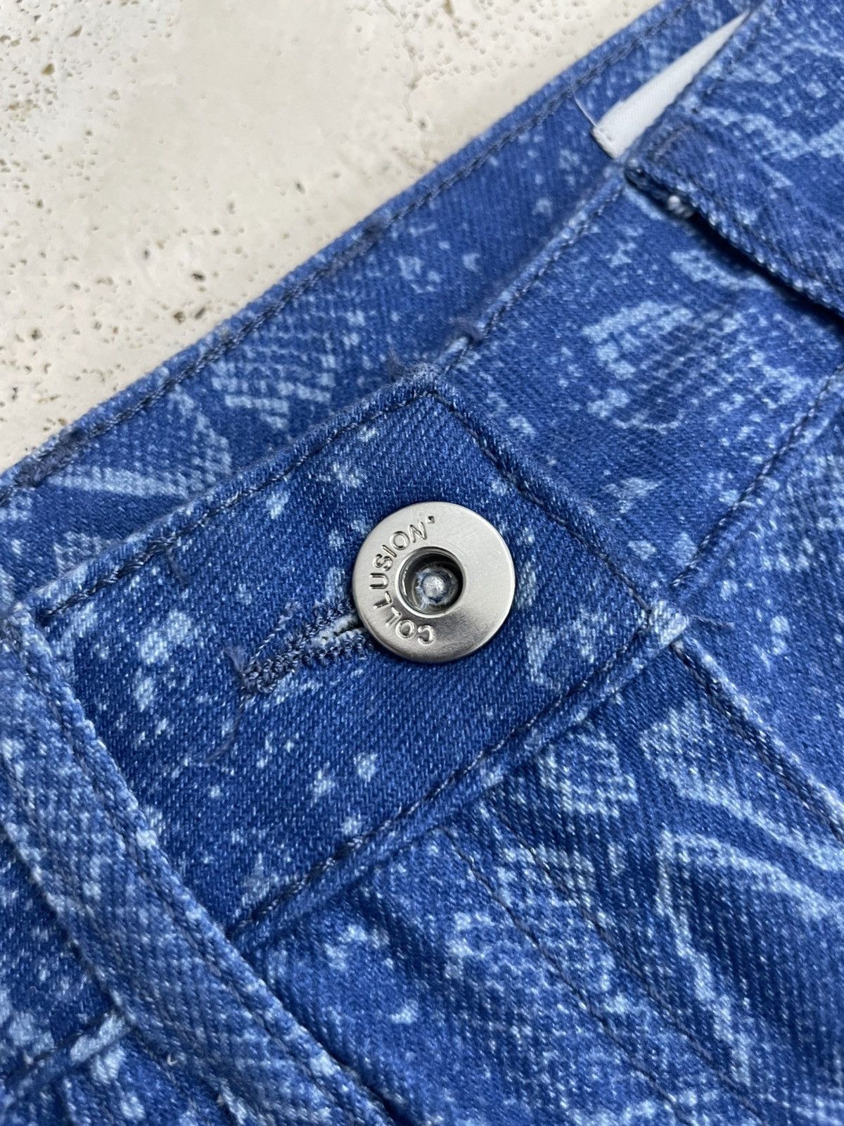 Tornado Mart Collision Denim Snake Skin Flare Pants Japanese Fashion Size US 26 / EU 42 - 10 Thumbnail