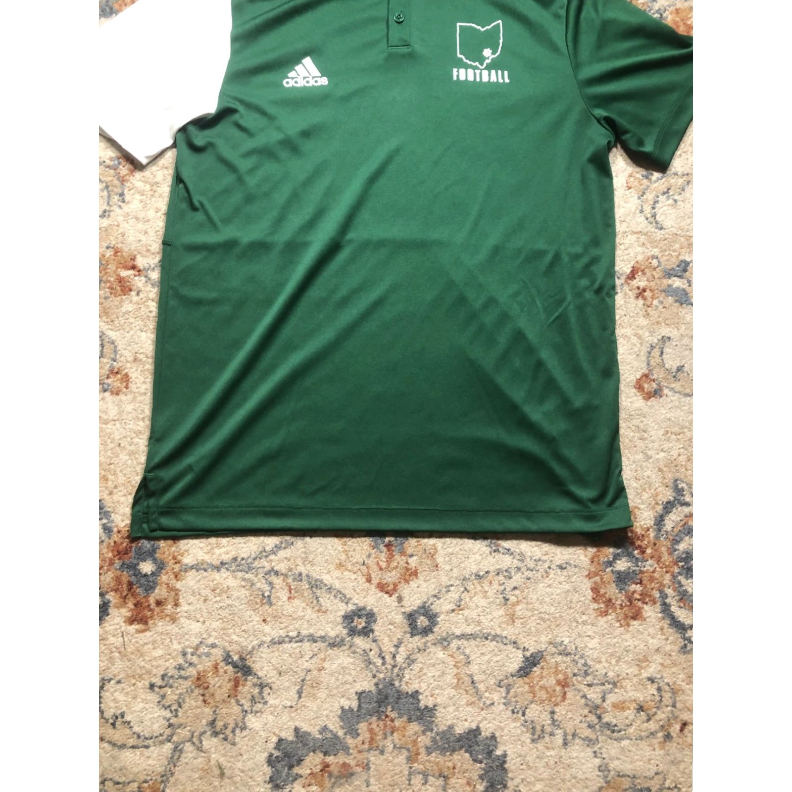 Adidas Adidas Polo Shirt Mens L Green White Ohio Football Parley Ocean Plastic Shirt Mens Large Colorblock Logo Football Size US L / EU 52-54 / 3 - 5 Thumbnail