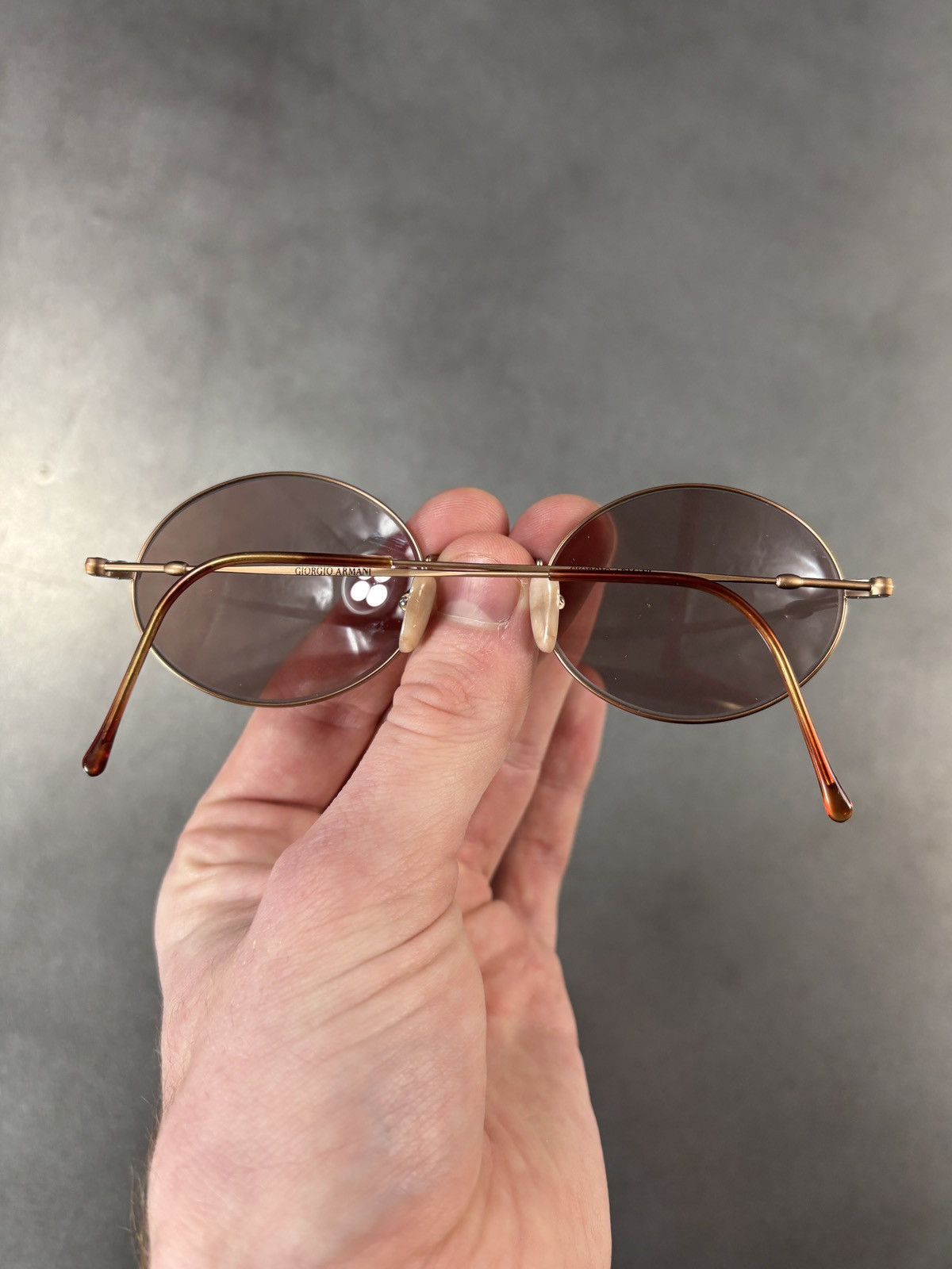 Giorgio Armani 1990s Giorgio Armani Sunglasses 642 Vintage Oval Old Money Size ONE SIZE - 6 Thumbnail