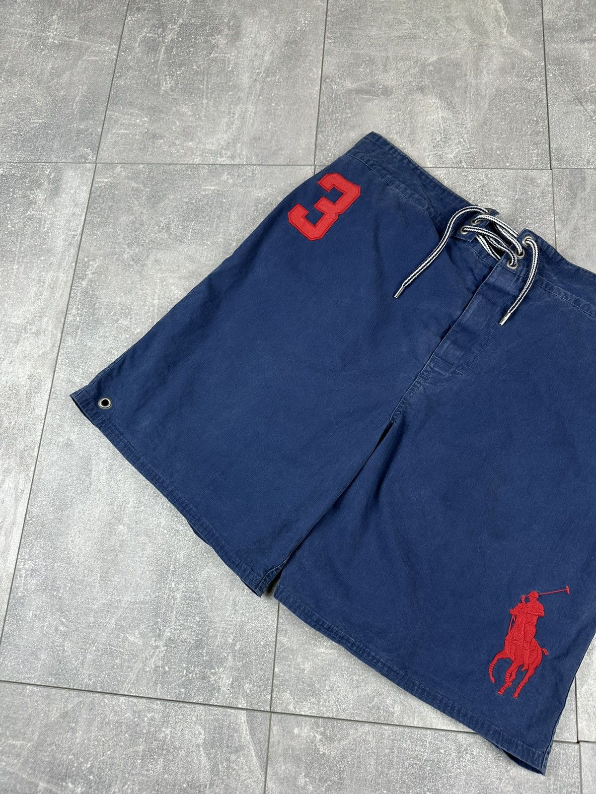 Polo Ralph Lauren Polo Ralph Lauren 3 Swimwear Blue Retro Shorts Size US 34 / EU 50 - 4 Thumbnail