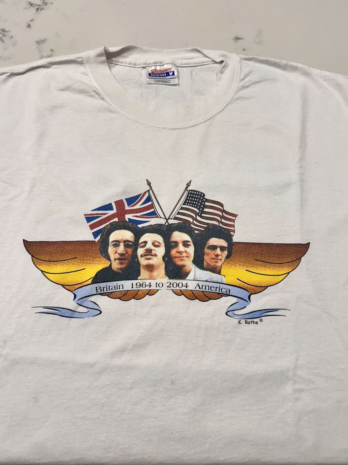 Band Tees × Vintage Vintage 2004 Y2K The Beatles Band T-Shirt Size Large White Size US L / EU 52-54 / 3 - 1 Thumbnail