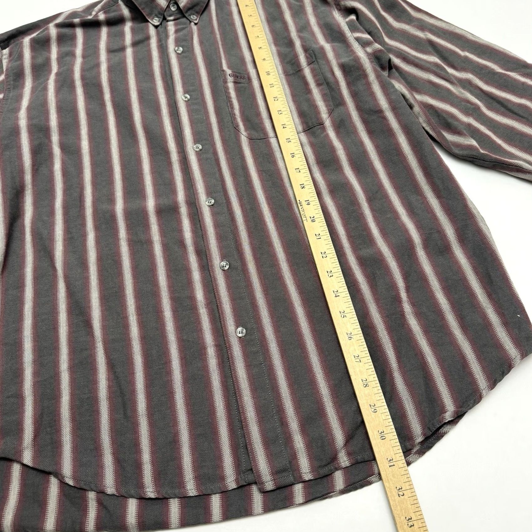 Guess VTG GUESS by Georges Marciano Men's XL Long Sleeve Button Down Made in USA Shirt Multicolor Striped Button-Up USA Mens XL Size US XL / EU 56 / 4 - 5 Thumbnail