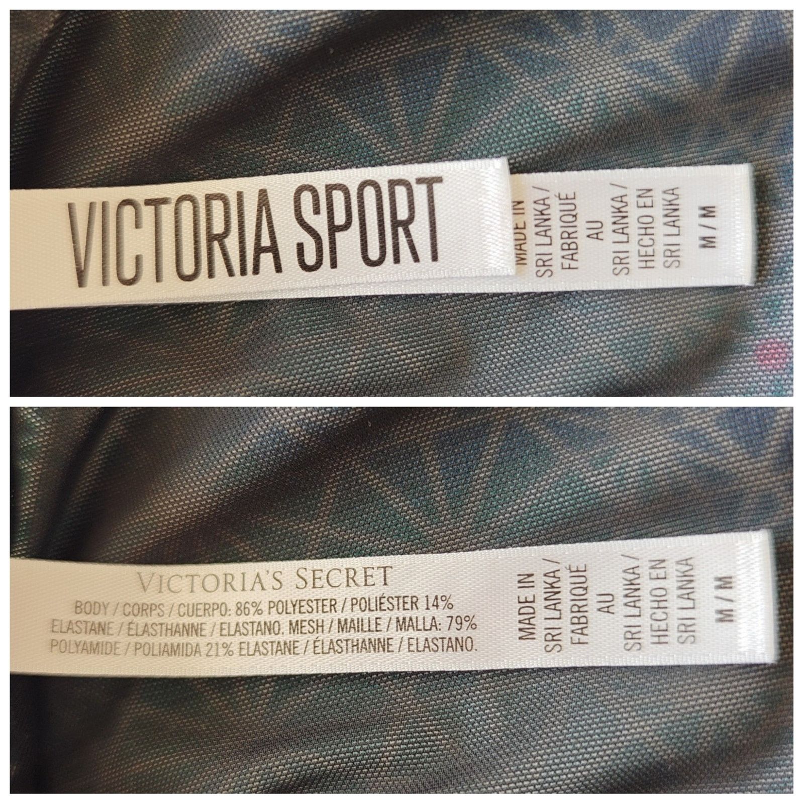 Victoria's Secret VS Victoria Sport starburst cross neck sports bra sz M Size ONE SIZE - 9 Thumbnail