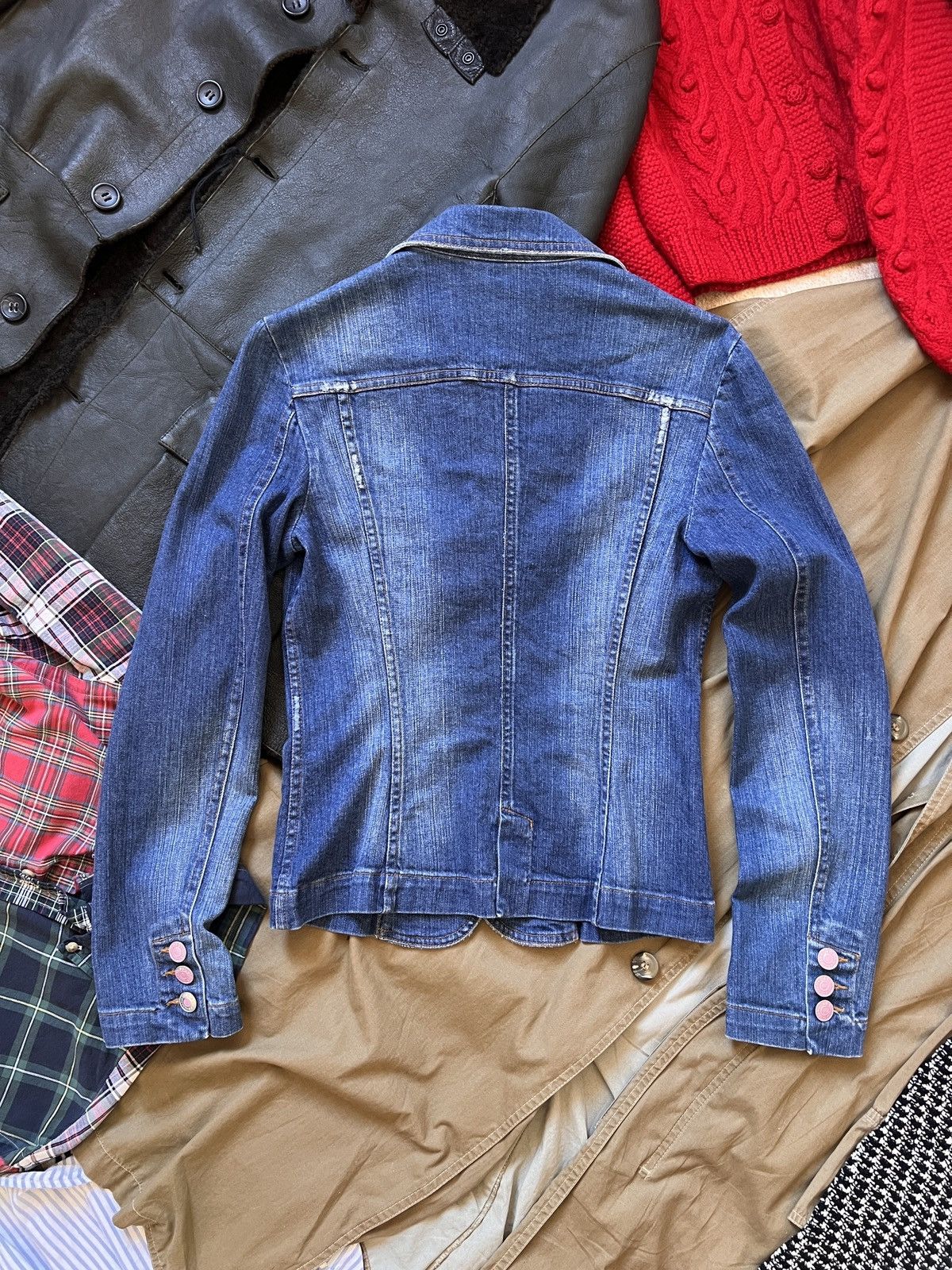 Dolce & Gabbana Dolce&Gabbana Vintage Denim Blazer Jacket Avant-Garde Size XS / US 0-2 / IT 36-38 - 7 Thumbnail