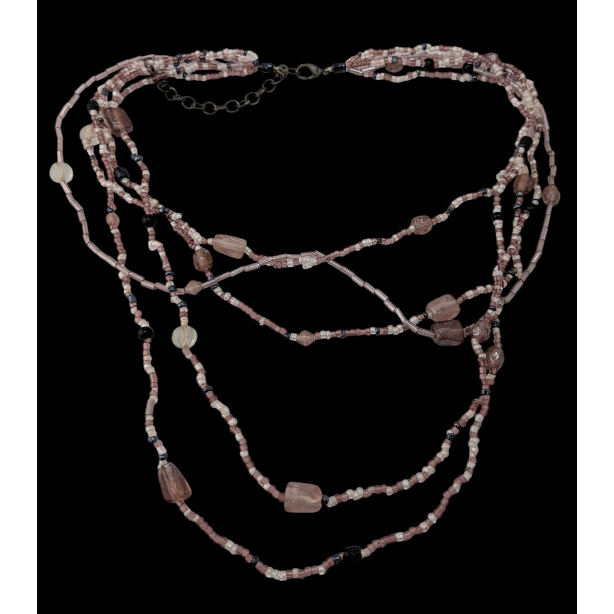 Other Glass Multi-Strand Purple Beaded Necklace Size ONE SIZE - 2 Thumbnail