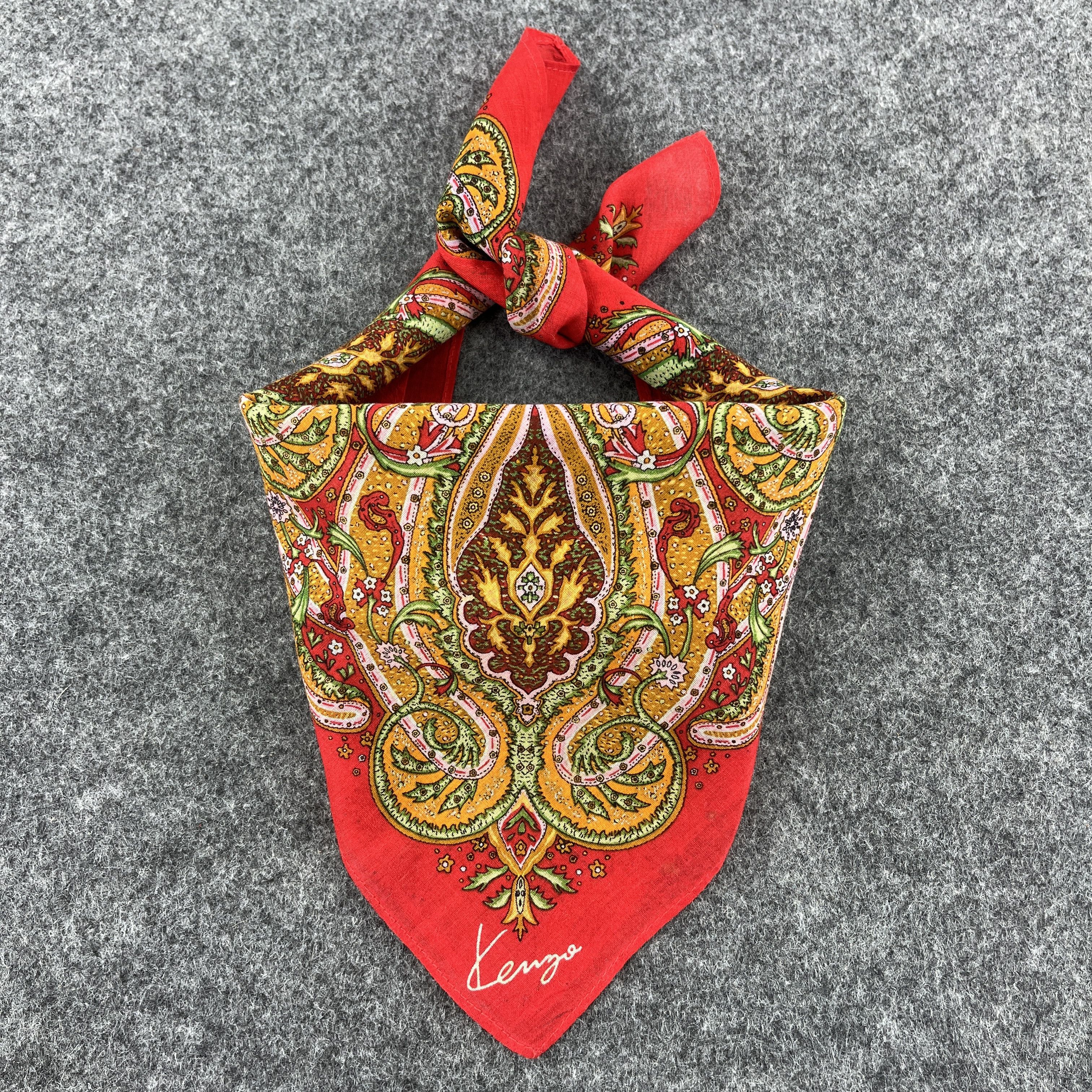 Kenzo × Vintage Kenzo Handkerchief / Bandana / Neckerchief B032 Size ONE SIZE - 2 Thumbnail