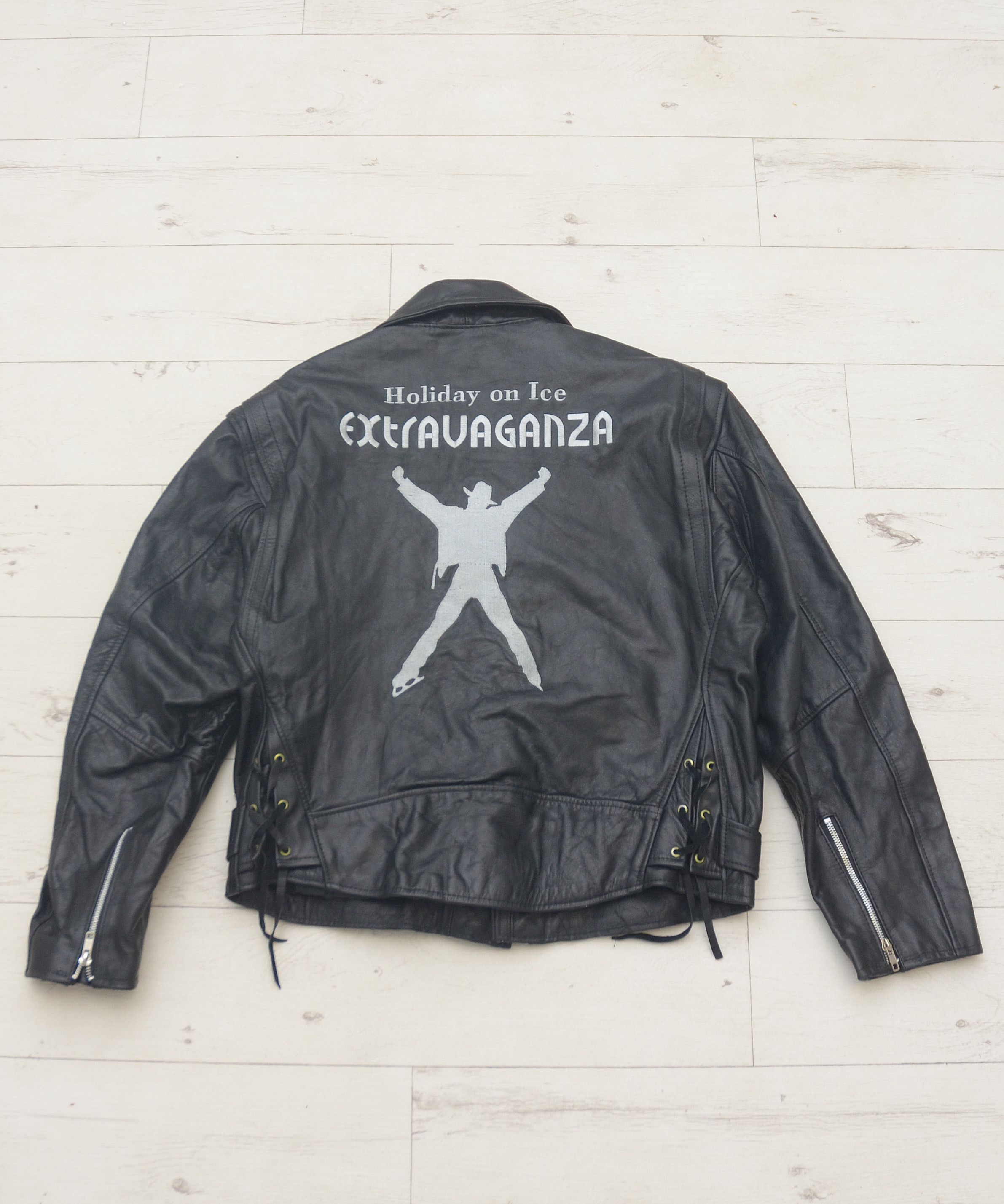 Vintage VINTAGE Made in France BLACK MOTORCYCLE LEATHER BIKER JACKET Size US M / EU 48-50 / 2 - 8 Thumbnail