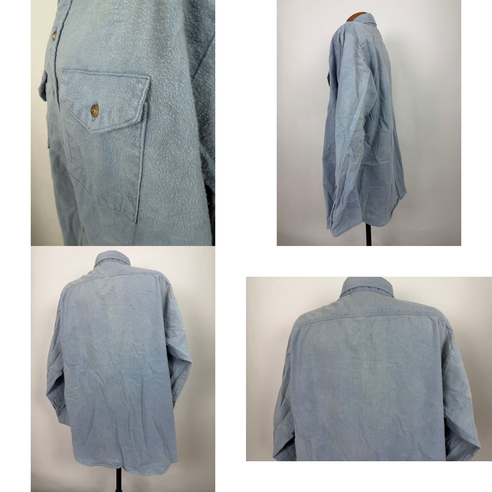 Vintage VINTAGE Outdoor Exchange Chamois Flannel Shirt Men 2XL Blue Heavyweight Pockets 80s 90s Grunge Hipster Outdoor Size US XXL / EU 58 / 5 - 8 Thumbnail