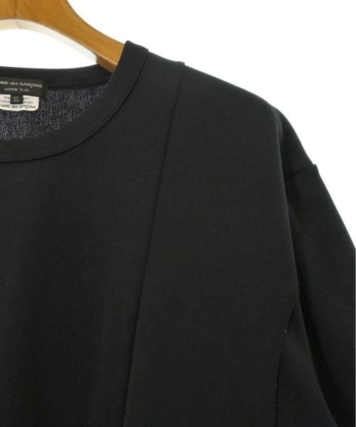 Comme des Garcons Homme Plus T-Shirts Polyester Plain Crewneck Uneven Hem Black Size US XL / EU 56 / 4 - 3 Thumbnail