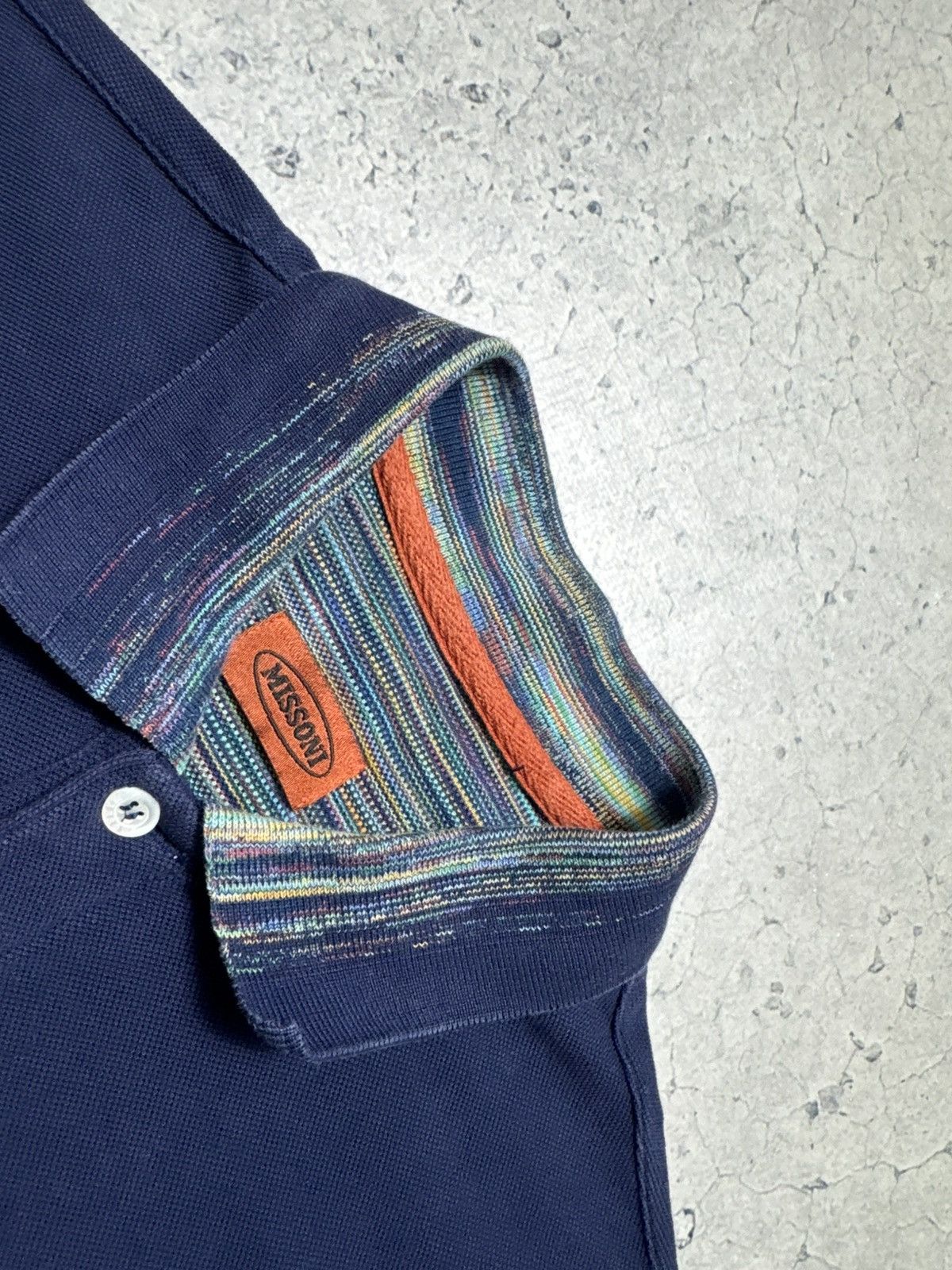 Missoni Missoni Luxury Polo Shirt Navy Size US S / EU 44-46 / 1 - 8 Thumbnail