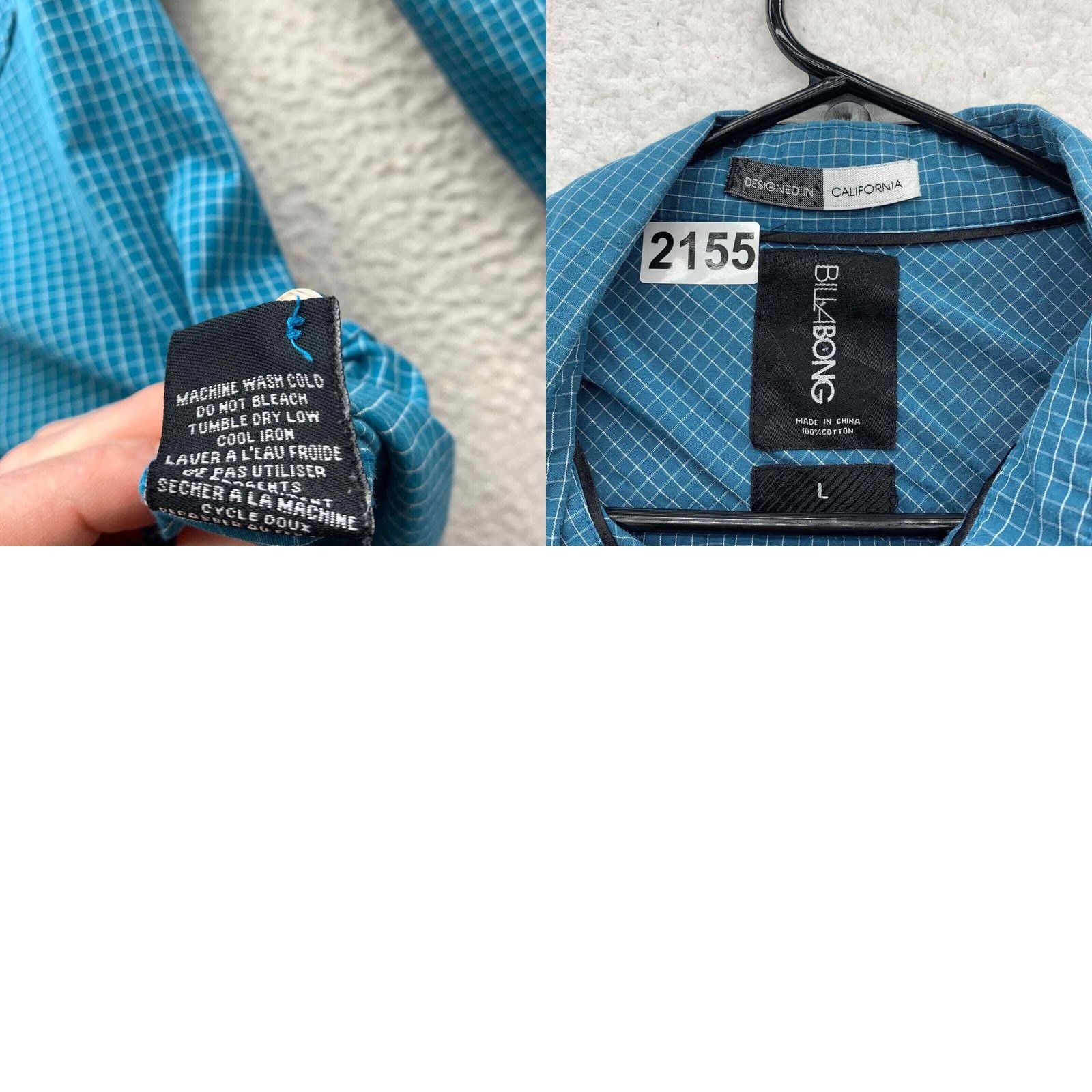 Billabong Billabong Casual Button Up Shirt Mens Large L Blue Check Surfer Pockets Preppy Size US L / EU 52-54 / 3 - 9 Thumbnail