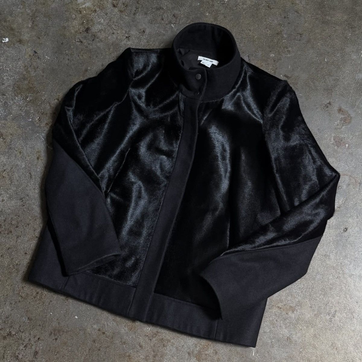 Helmut Lang HELMUT LANG BLACK CALF HAIR / WOOL JACKET - S Size S / US 4 / IT 40 - 2 Thumbnail