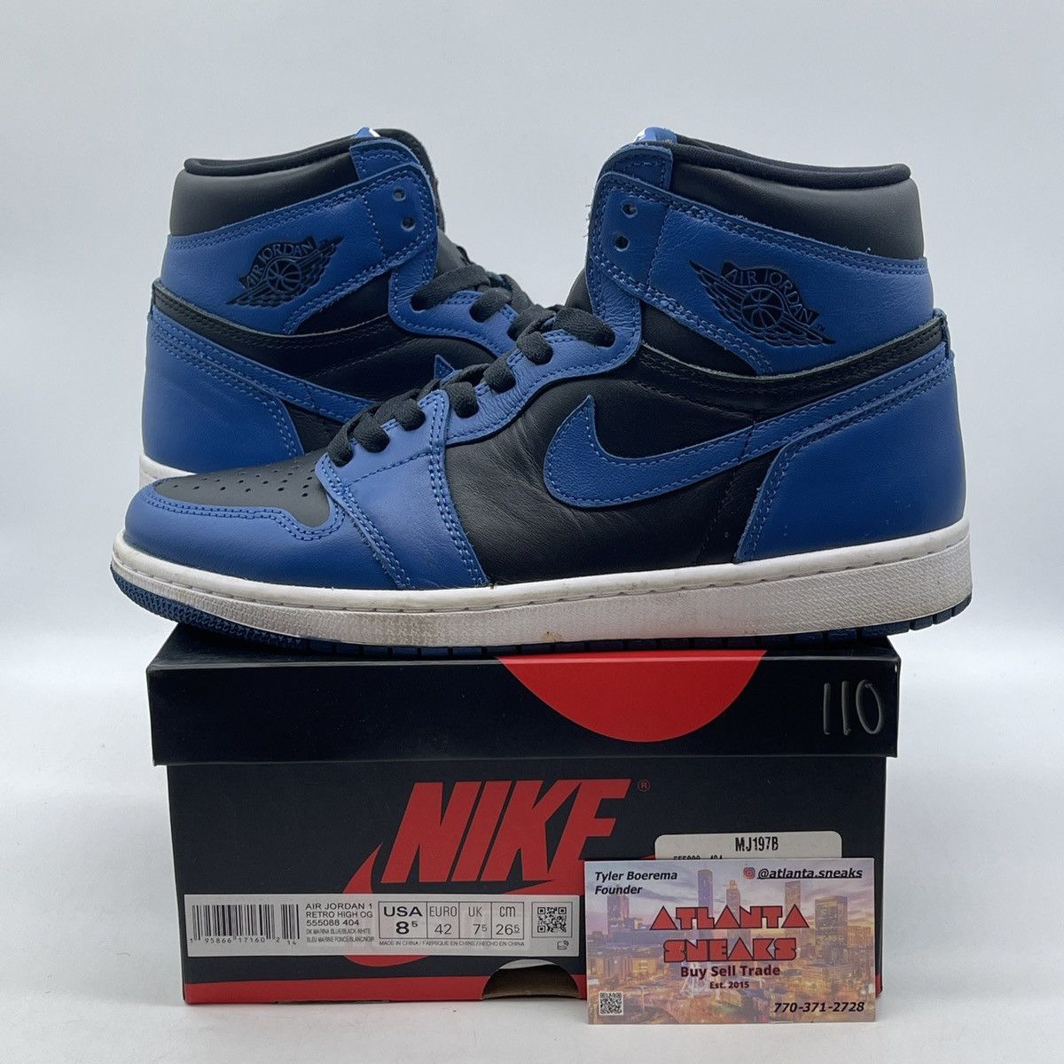 Air Jordan high dark marina blue
