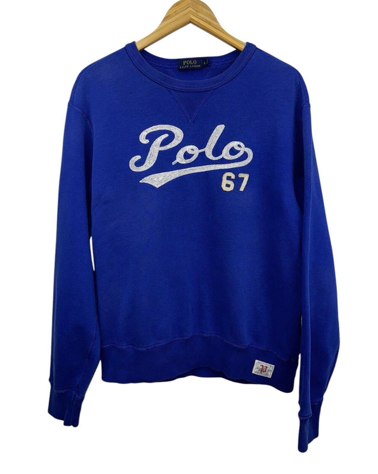 Polo Ralph Lauren Polo Ralph Lauren Indigo Chain Stitched Crewneck Sweater L Size US L / EU 52-54 / 3 - 1 Thumbnail