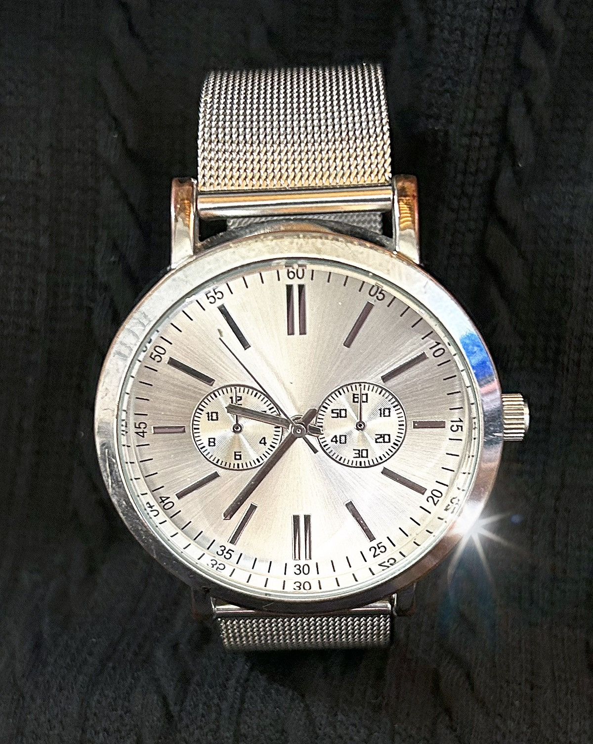 Aldo × Vintage Vintage ALDO UNISEX S-3775 Silver Mesh Metal Band Watch Size ONE SIZE - 8 Thumbnail