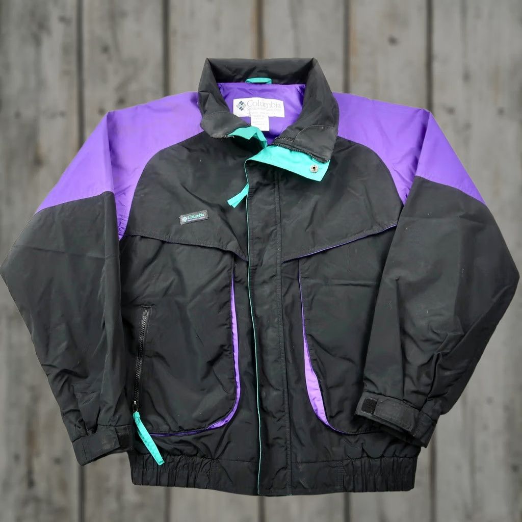 Vintage VINTAGE Columbia Jacket Mens S Small Black Purple Teal Powder Keg Sportswear Size US S / EU 44-46 / 1 - 1 Thumbnail