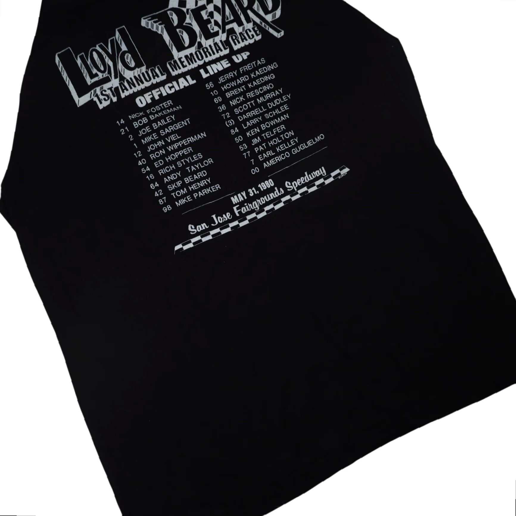 LLOYD VINTAGE 80s Lloyd Beard Memorial Racing Mens XL Graphic Baseball T Shirt Black Size US XL / EU 56 / 4 - 3 Thumbnail