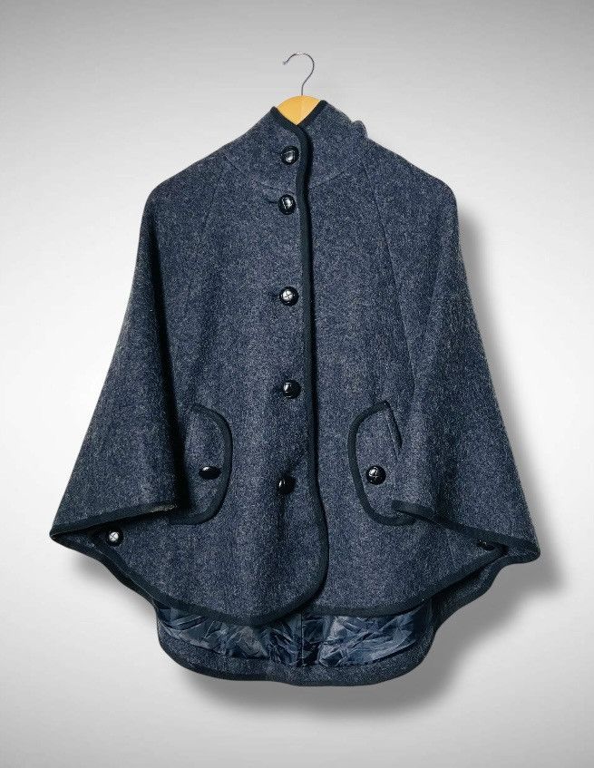 Japanese Brand Couleurs di Topkapi Wool Poncho Cape with Hoodid and Pockets Size US L / EU 52-54 / 3 - 2 Thumbnail