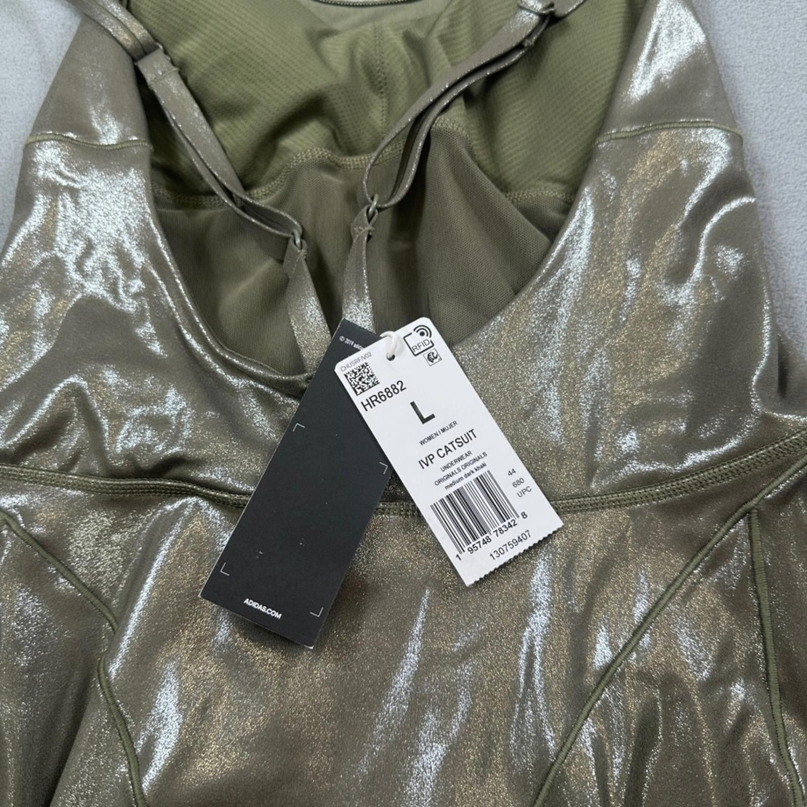 Other NWT Adidas Ivy Park Metallic Catsuit Women L Jumpsuit Shiny Size 36" / US 14 / IT 50 - 4 Thumbnail