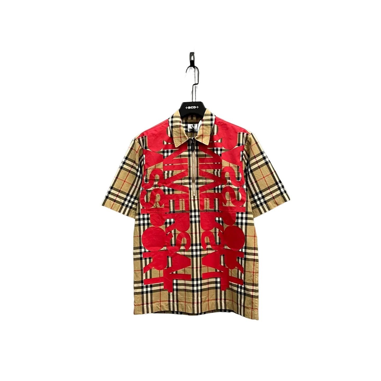 Burberry Burberry Graffiti Logo Check Zip Shirt US XS Size US XS / EU 42 / 0 - 1 Thumbnail