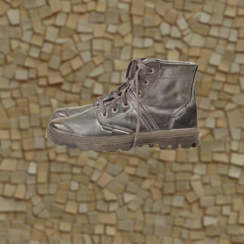 Palladium Palladium Pallabrouse Gray Leather Combat Boots 45 Mens UK 10.5 US 11.5 EU 45 Size 03079013 Size US 11 / EU 44 - 1 Thumbnail