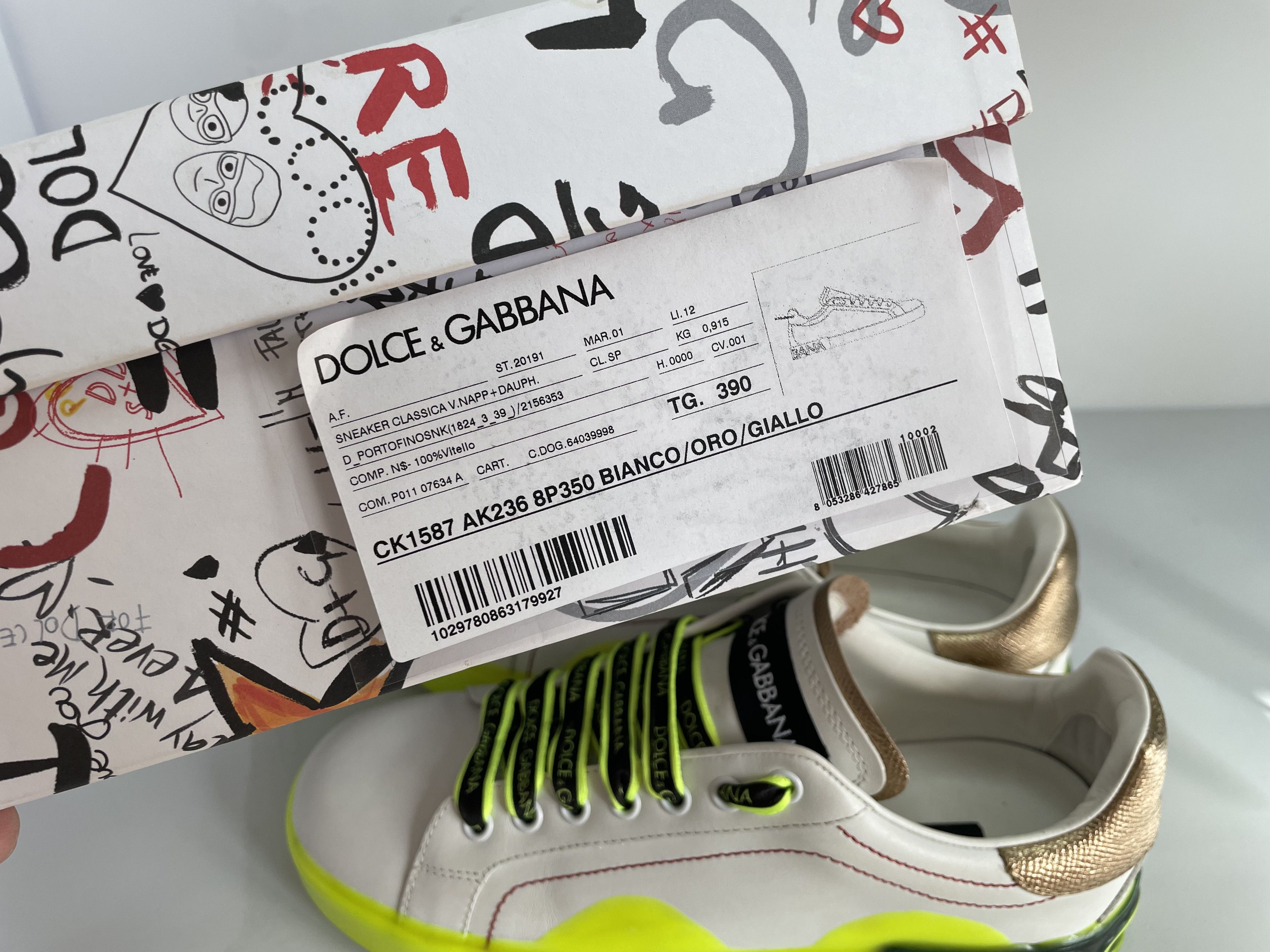 Dolce & Gabbana Dolce & Gabbana Portofino leather sneakers EU39 ( real 38) Size US 9 / IT 39 - 10 Thumbnail