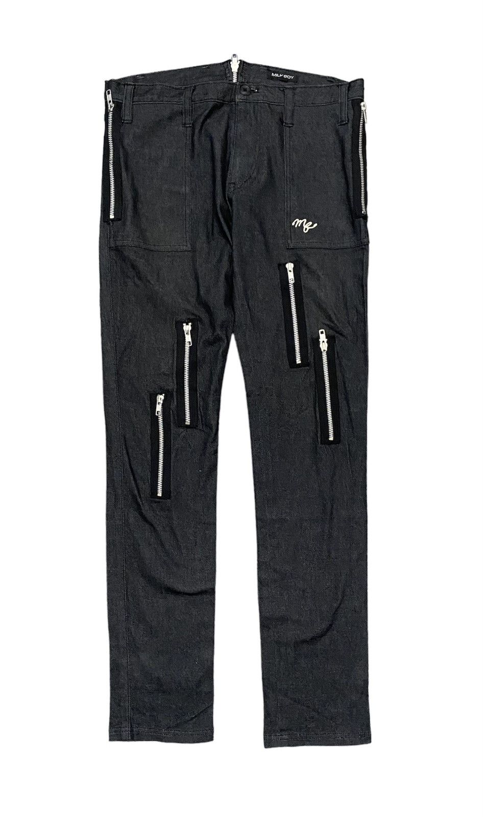 Japanese Brand 1990s MILKBOY bondage zipper skinny pants Size US 30 / EU 46 - 1 Thumbnail