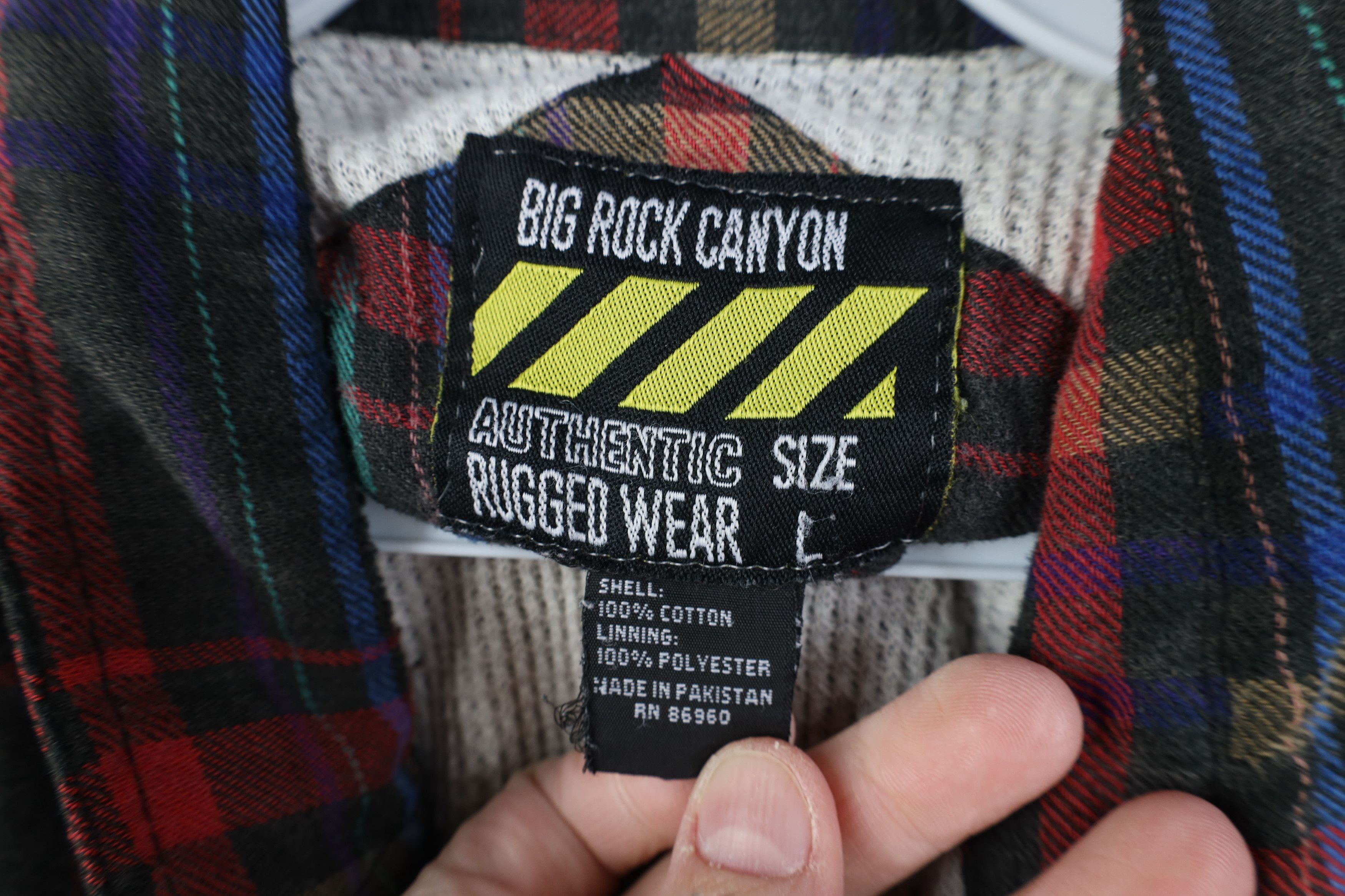 Vintage Vintage 90s Streetwear Waffle Lined Flannel Shirt Jacket Jac Size US L / EU 52-54 / 3 - 8 Thumbnail