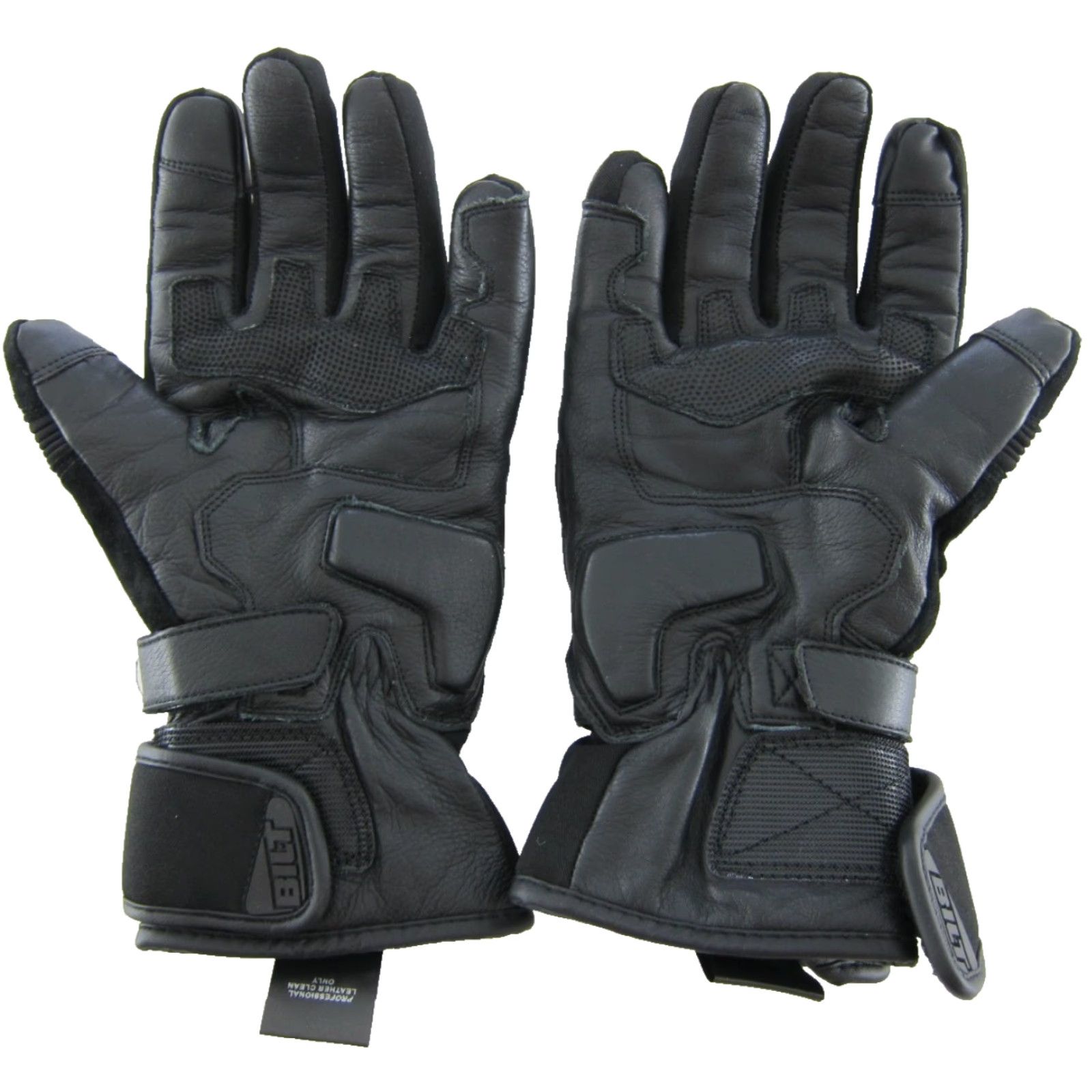 Vintage Bilt Motorcycle Glove Men Medium Black Leather Waterproof Padded Wrist Insulated Velcro Winter Casual Style: Glove Size ONE SIZE - 4 Thumbnail