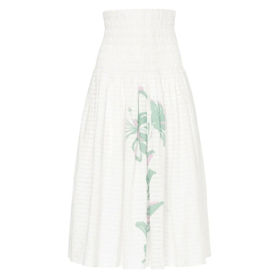 Tanya Taylor Tanya Taylor Lily Skirt in White, Size M Size 30" / US 8 / IT 44 - 1 Thumbnail