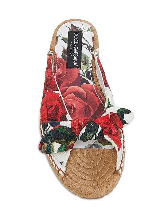Dolce & Gabbana os11x1225 Floral Cotton-Blend Espadrille Flats in Multicolor Size US 8 / IT 38 - 4 Thumbnail