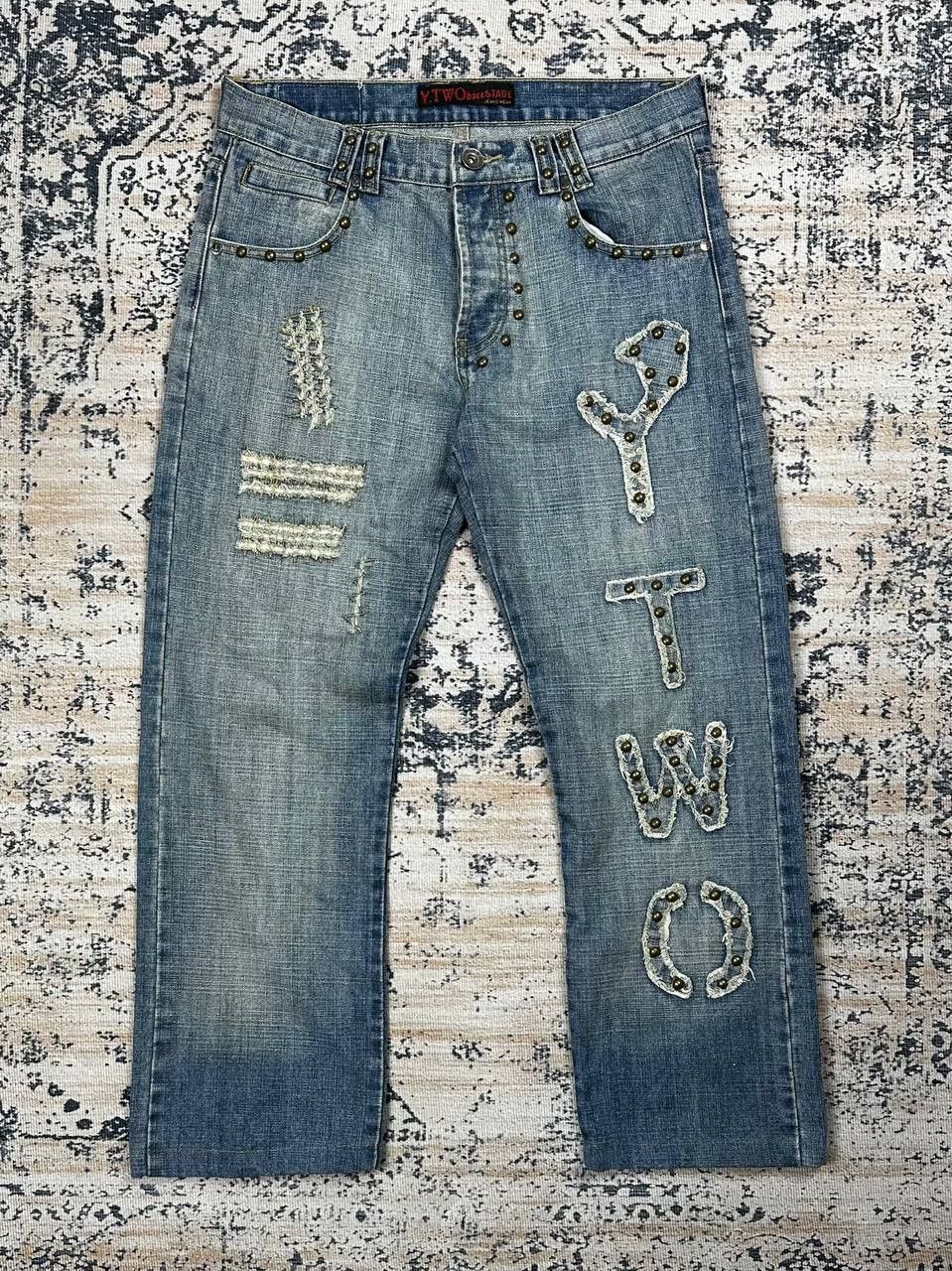 Japanese Brand Vintage Avant Garde Grunge Punk Baggy Denim Jeans Size US 34 / EU 50 - 1 Thumbnail