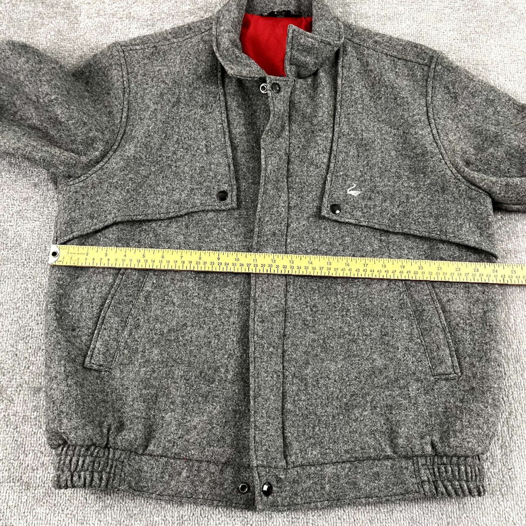 Vintage VTG Swanndri Bomber Jacket Men XL Heather Gray Wool Lined Full Zip Snap 90s Vintage Mens Coat Size US XL / EU 56 / 4 - 4 Thumbnail