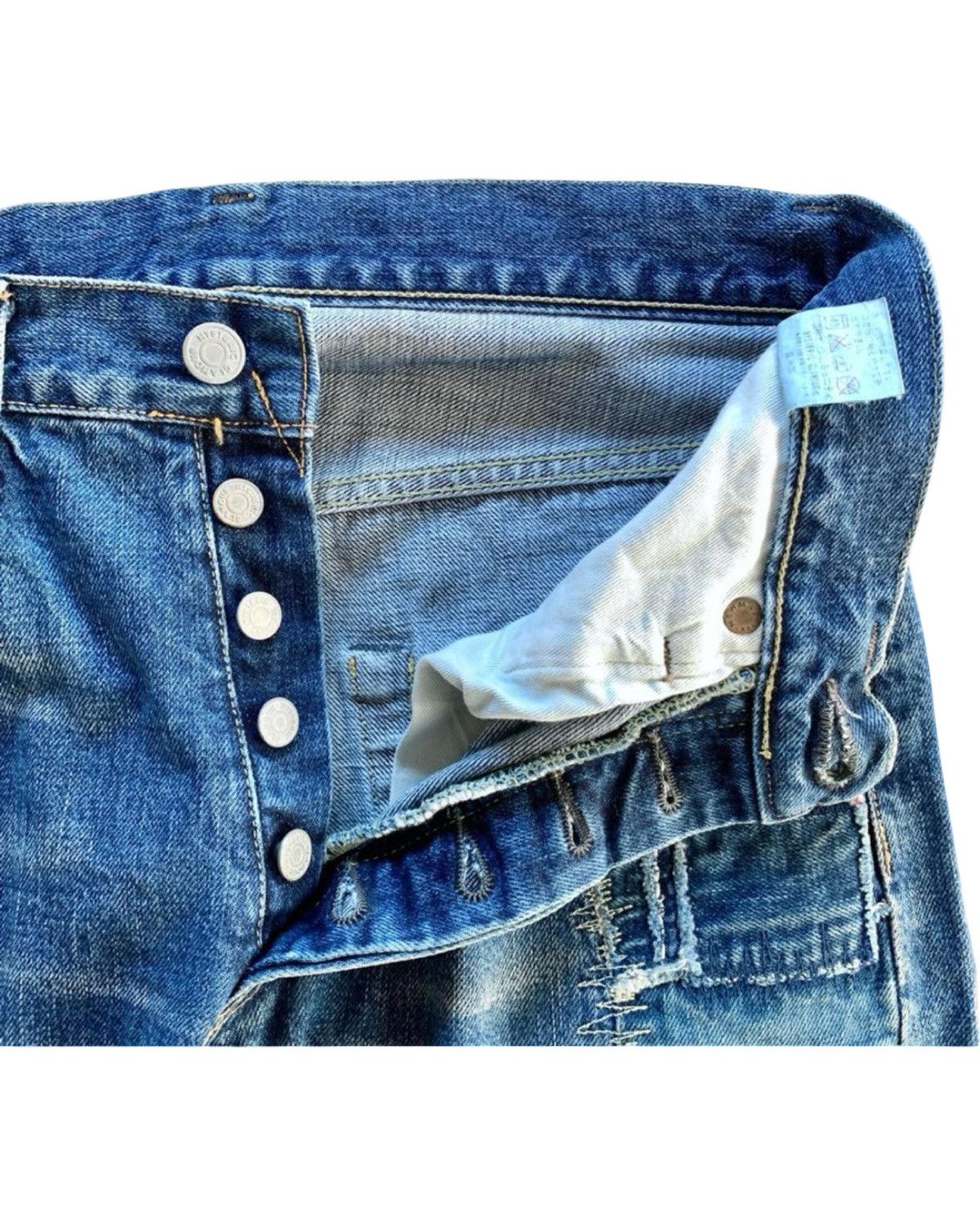 Hysteric Glamour Patch Work Reconstructed Selvedge Japanese Denim Jeans Size US 30 / EU 46 - 8 Thumbnail