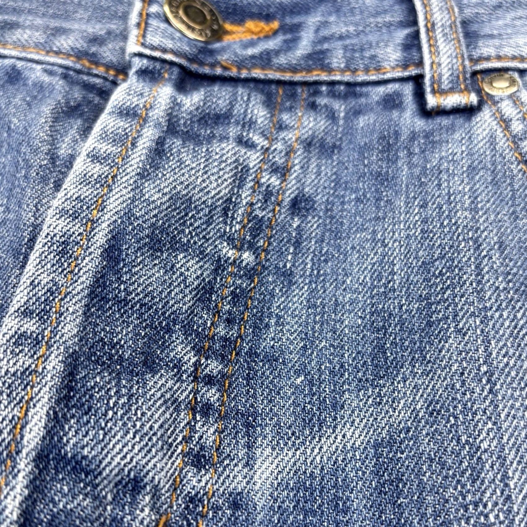 Calvin Klein Calvin Klein Jeans W34” L32” Blue Mens Button Fly Used Worn Denim Size US 34 / EU 50 - 3 Thumbnail