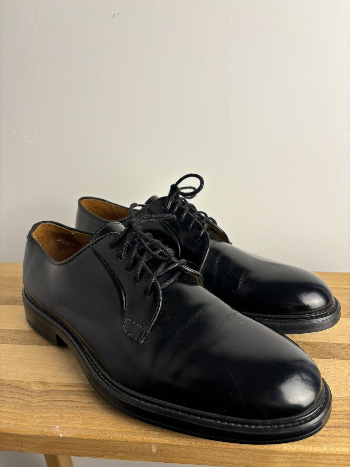 Officine Generale RRP 745$ Officine Generale Kim Polished Leather Derby Shoes Size US 8 / EU 41 - 8 Thumbnail