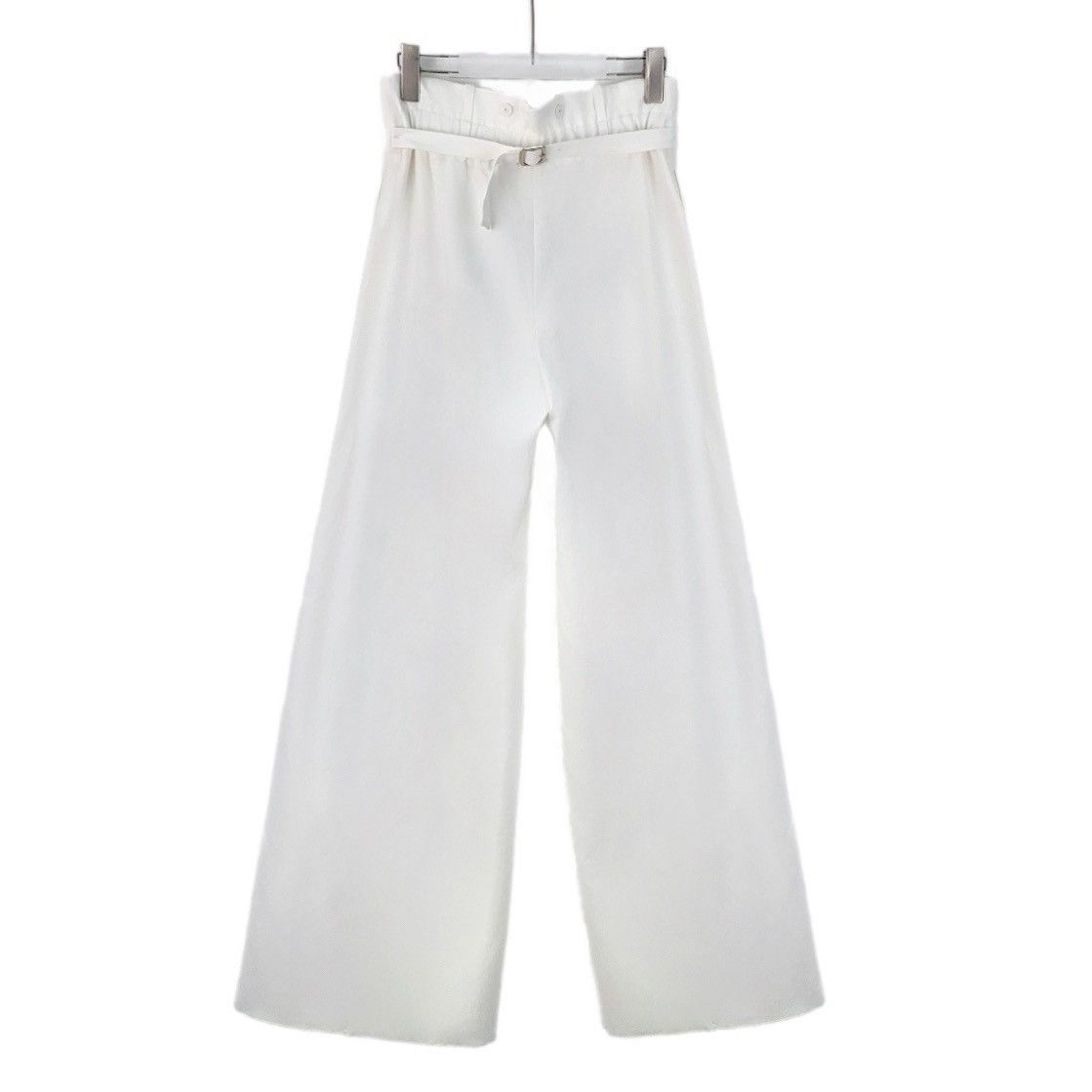 Max Mara Maxmara White Cotton Wide-Leg Dress Pants K26WX Size 27" / US 4 / IT 40 - 1 Thumbnail