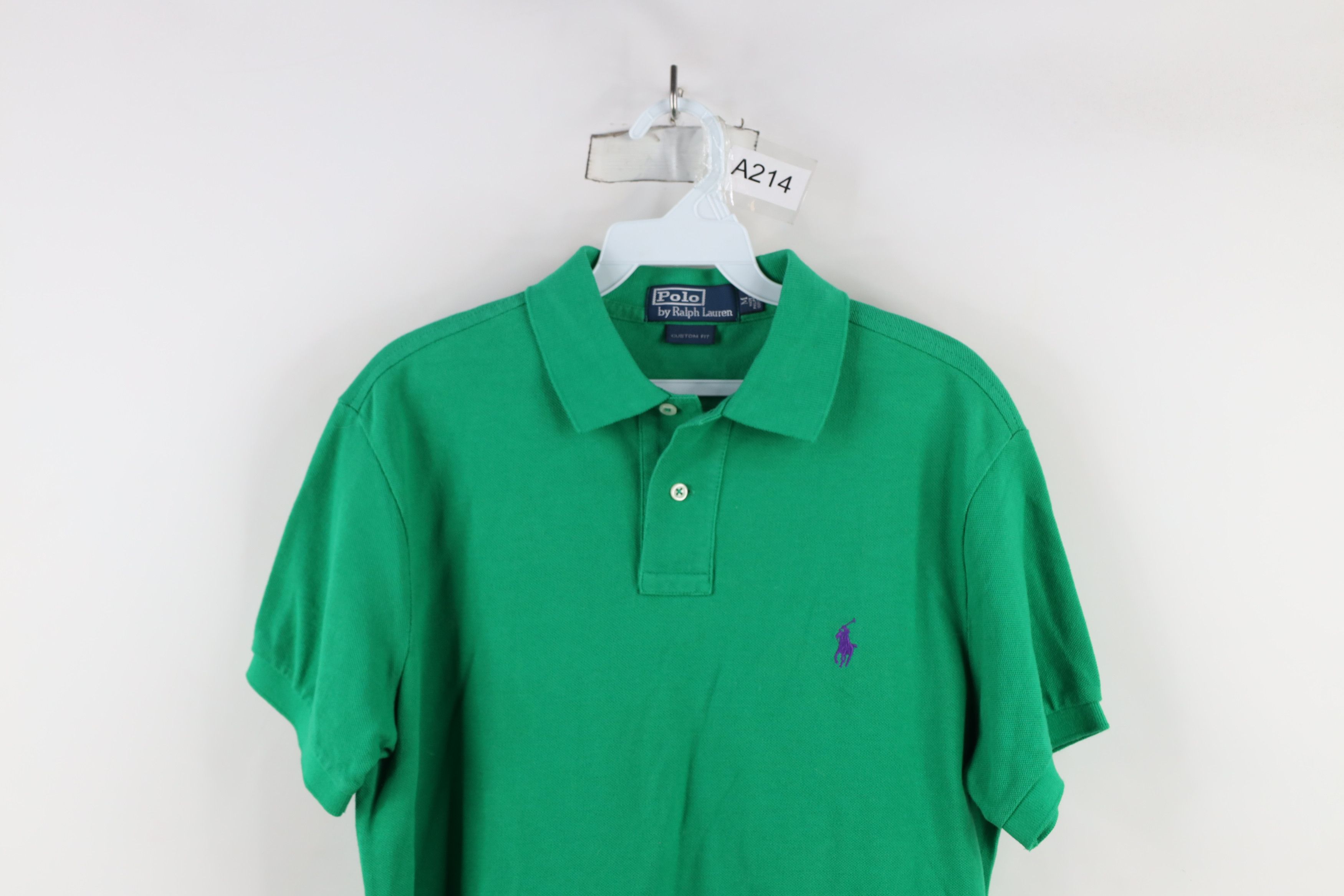 Ralph Lauren × Vintage Vintage 90s Ralph Lauren Fit Collared Polo Shirt Kelly Green Size US M / EU 48-50 / 2 - 2 Thumbnail