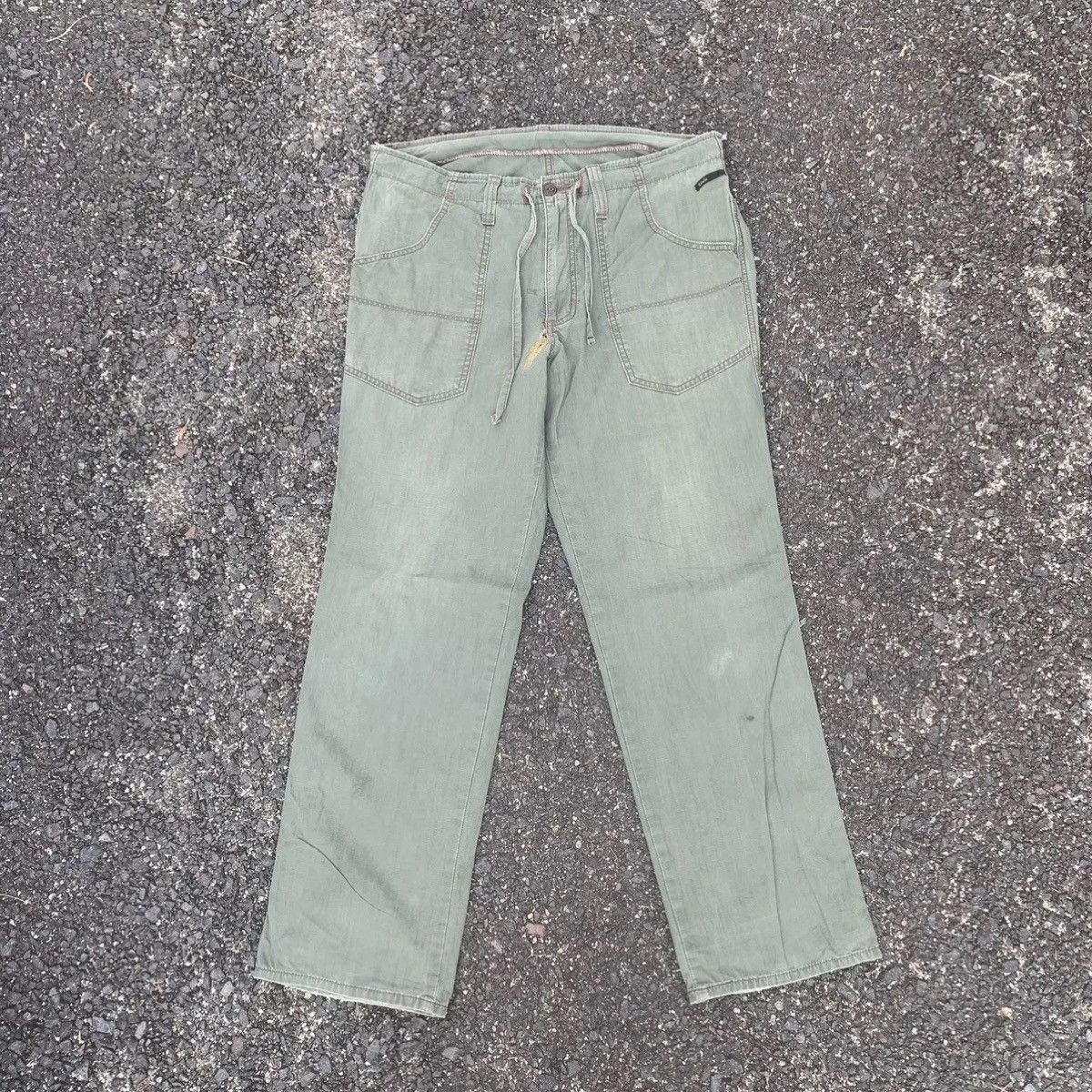 Japanese Brand FADED TROUSERS 36x31 JAPANESE VINTAGE ROLL UPS UTILITY PANTS Size US 36 / EU 52 - 1 Thumbnail