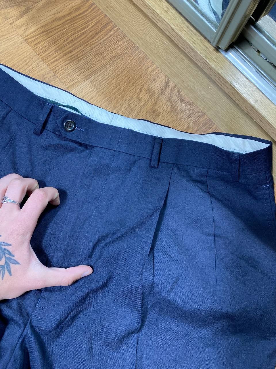 Japanese Brand Dirty Painted Distressed Thrashed Faded Baggy Jeans Y2K Size US 36 / EU 52 - 10 Thumbnail
