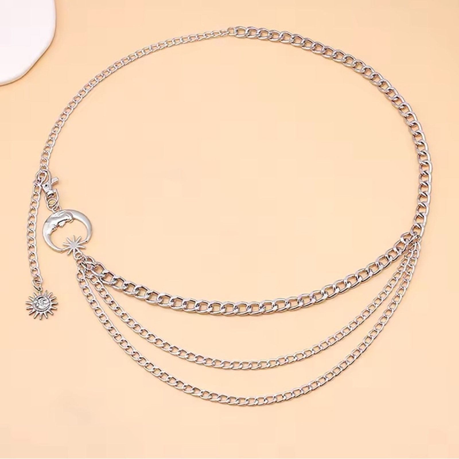 Other Waist Chain Belt for Dress Skirt Belts with Moon Star Waist Size ONE SIZE - 2 Thumbnail